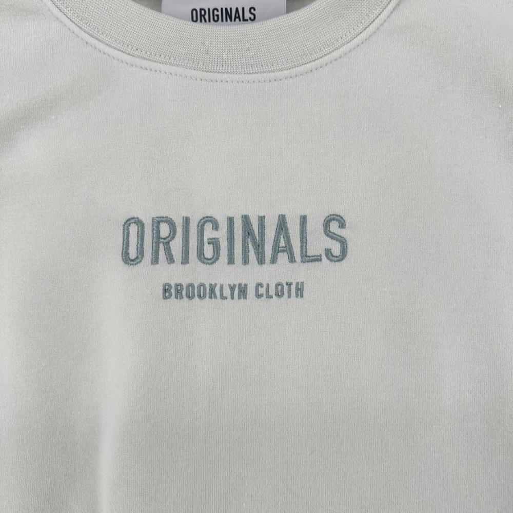Originals Brooklyn Cloth Logo Crewneck Sweatshirt Sage Green NWT M - Picture 9 of 13